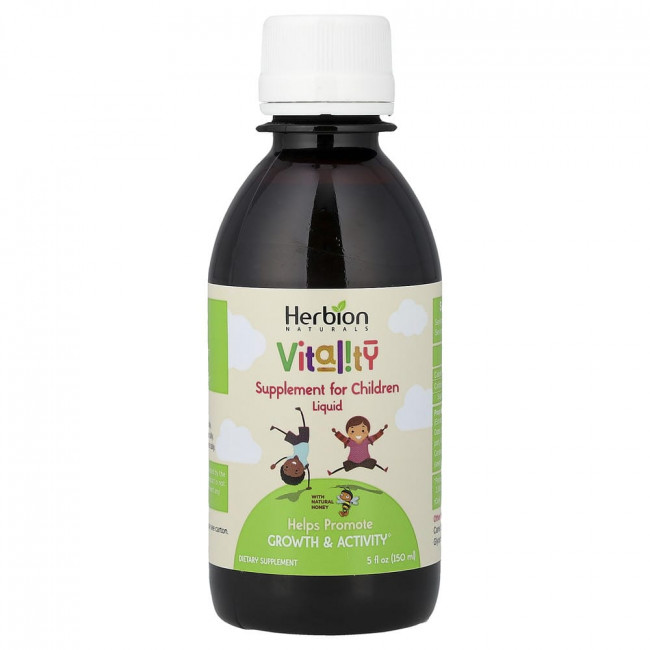 Herbion Naturals, пищевая добавка для повышения жизненной энергии у детей, с натуральным медом, 150 мл (5 жидких унций)
