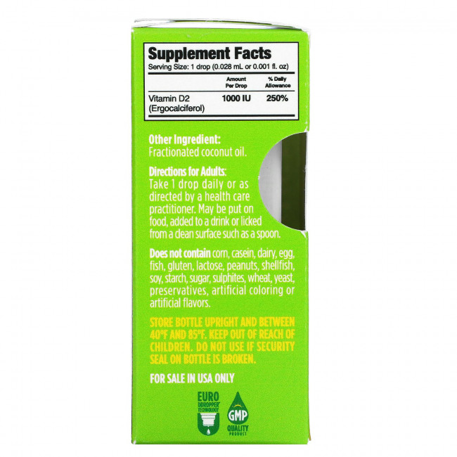 Ddrops, Liquid Vitamin D2, 1,000 IU , 0.17 fl oz ( 5 ml)