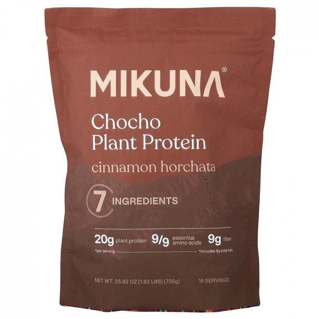 MIKUNA, Протеиновый порошок из растения чочо, корица Орчата, 735 г (1,62 фунта)