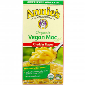 Annie's Homegrown, Органический веганский мак, Вкус сыра чеддер, 6 унц. (170 г)