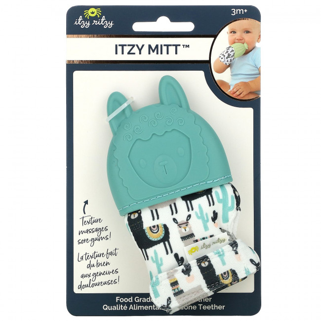 itzy ritzy, Itzy Mitt, пищевой силиконовый прорезыватель для зубов, от 3 месяцев, от ламы, 1 прорезыватель для зубов itzy ritzy, Itzy Mitt, пищевой силиконовый прорезыватель для зубов, от 3 месяцев, от ламы, 1 прорезыватель для зубов