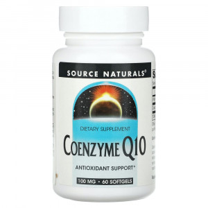 Source Naturals, коэнзим Q10, 100 мг, 60 мягких таблеток Source Naturals, коэнзим Q10, 100 мг, 60 мягких таблеток