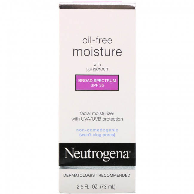 Neutrogena, увлажняющий крем для лица с защитой от УФА/УФВ, без масла, солнцезащитный фактор SPF 35, 73 мл (2,5 жидк. унции)