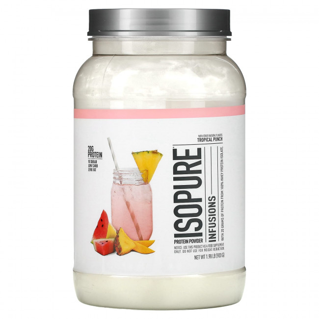 Isopure, Протеиновый порошок Infusions, тропический пунш, 900 г (1,98 фунта) Isopure, Протеиновый порошок Infusions, тропический пунш, 900 г (1,98 фунта)