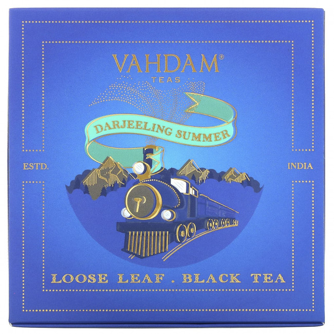 Vahdam Teas, рассыпной черный чай, летний Дарджилинг, подарочный набор, 1 жестяная банка Vahdam Teas, рассыпной черный чай, летний Дарджилинг, подарочный набор, 1 жестяная банка