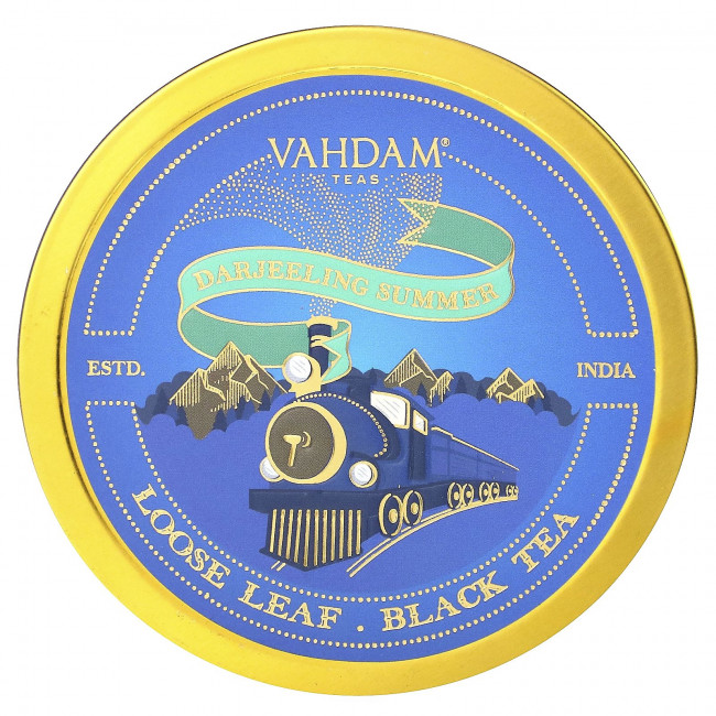 Vahdam Teas, рассыпной черный чай, летний Дарджилинг, подарочный набор, 1 жестяная банка Vahdam Teas, рассыпной черный чай, летний Дарджилинг, подарочный набор, 1 жестяная банка
