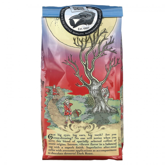Raven's Brew Coffee, Wicked Wolf Coffee, цельные зерна, темная обжарка, 340 г (12 унций)