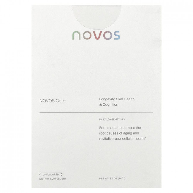 NOVOS, Novos Core, без вкуса, 30 пакетов по 0,28 унции (8 г) каждый