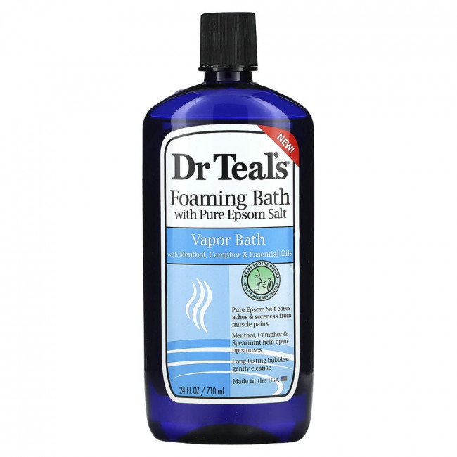Dr. Teals, пенка для ванны с чистой английской солью, ароматизатор для ванны, 710 мл (24 жидк. унции)