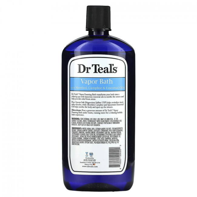 Dr. Teals, пенка для ванны с чистой английской солью, ароматизатор для ванны, 710 мл (24 жидк. унции)