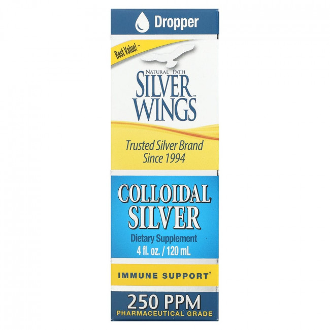 Natural Path Silver Wings, Коллоидное серебро, 250 част. / Млн, 120 мл (4 жидк. Унции) Natural Path Silver Wings, Коллоидное серебро, 250 част. / Млн, 120 мл (4 жидк. Унции)