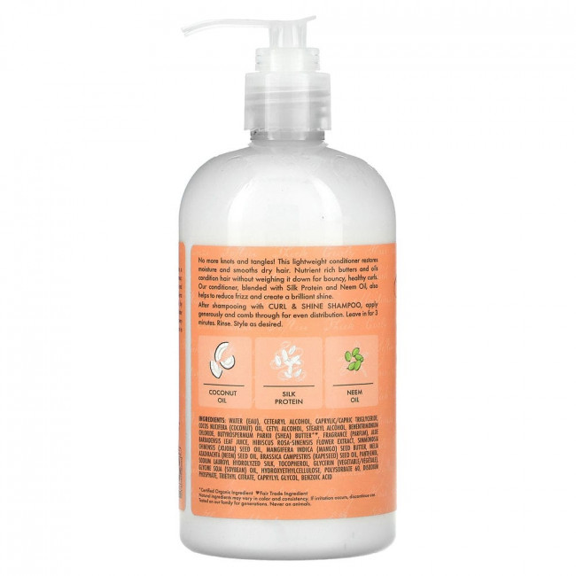 SheaMoisture, кондиционер для завивки и блеска, кокос и гибискус, 384 мл (13 жидких унций) SheaMoisture, кондиционер для завивки и блеска, кокос и гибискус, 384 мл (13 жидких унций)
