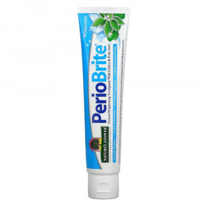 Nature's Answer, PerioBrite, натуральная отбеливающая зубная паста с коэнзимом Q10 и фолиевой кислотой, корица и мята, 113,4 г (4 унции)