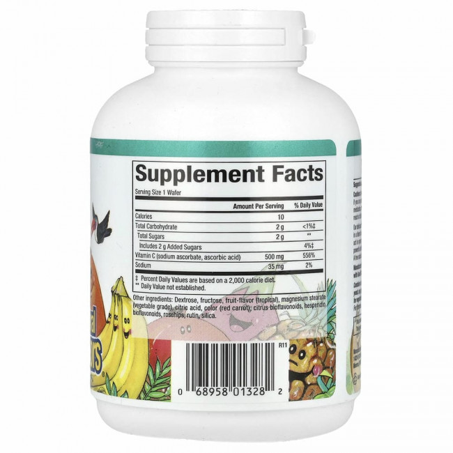 Natural Factors, Vitamin C, Tropical , 500 mg , 90 Chewable Wafers