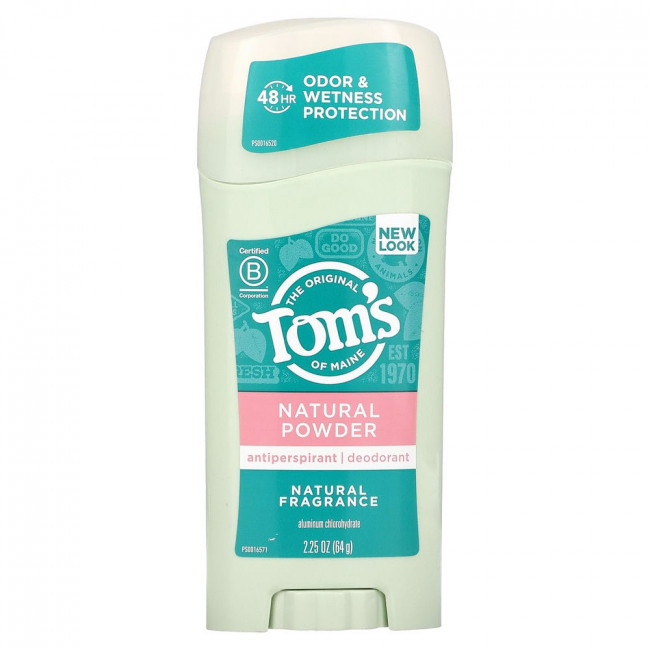 Tom's of Maine, Дезодорант-антиперспирант, натуральный порошок, 64 г (2,25 унции)