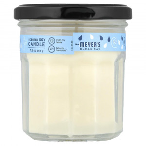 Ароматизированная соевая свеча Mrs. Meyers Clean Day, аромат дождевой воды, 7,2 унции (204 г)