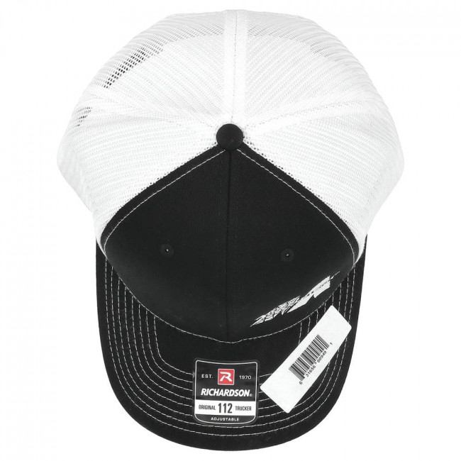 Бейсболка MuscleTech, Snapback Trucker Cap, черно-белая, 1 шт.