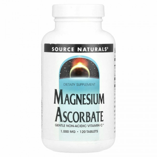 Source Naturals, Магния аскорбат, 1000 мг, 120 таблеток