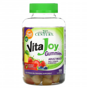 21st Century, VitaJoy, мультивитамины для взрослых, с фруктовым вкусом, 120 жевательных таблеток 21st Century, VitaJoy, мультивитамины для взрослых, с фруктовым вкусом, 120 жевательных таблеток