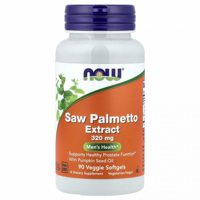 NOW Foods, экстракт серенои, мужское здоровье, 320 мг, 90 растительных капсул