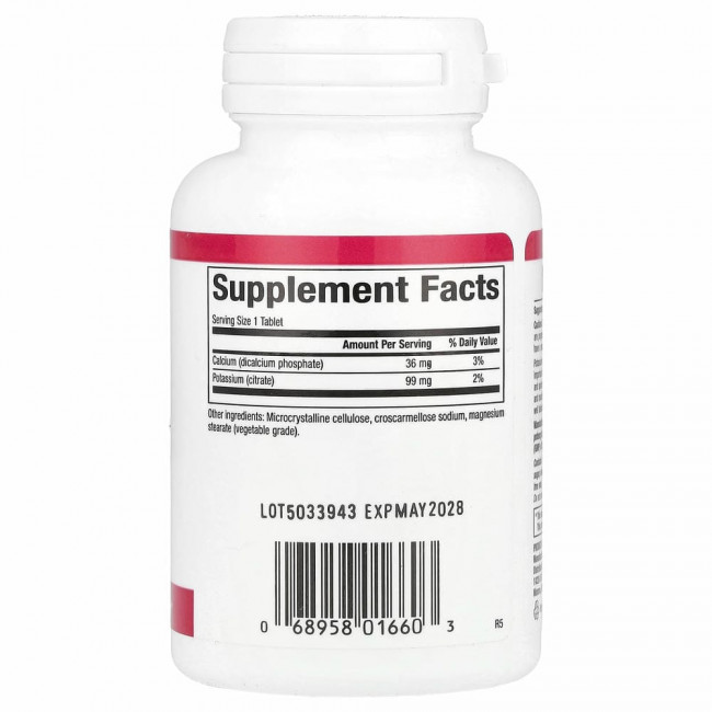 Natural Factors, цитрат калия, 99 мг, 90 таблеток Natural Factors, цитрат калия, 99 мг, 90 таблеток