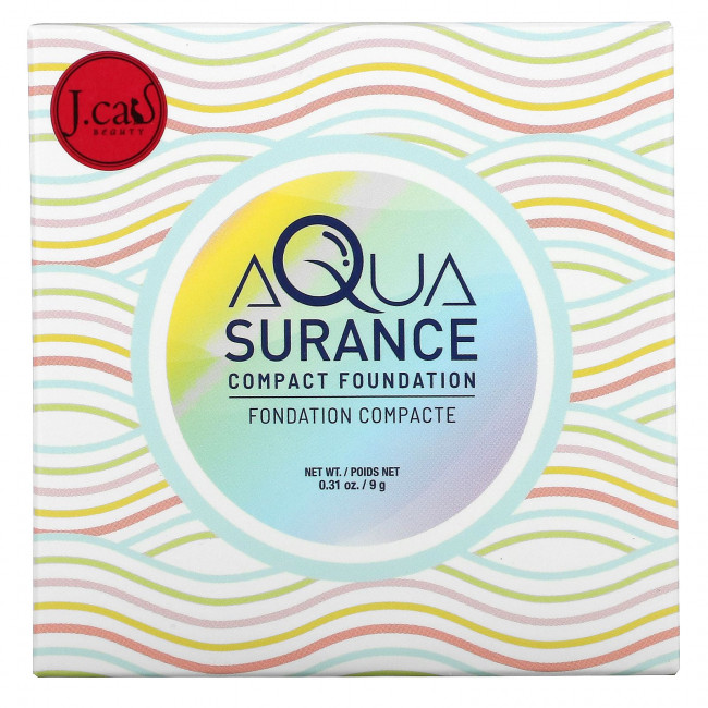 J.Cat Beauty, Aquasurance Compact Foundation, ACF102A Светло-бежевый, 0,31 унции (9 г) J.Cat Beauty, Aquasurance Compact Foundation, ACF102A Светло-бежевый, 0,31 унции (9 г)