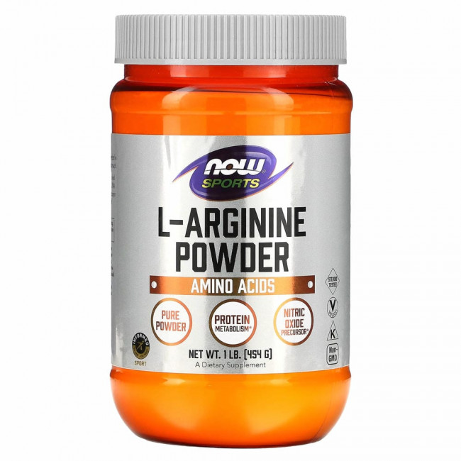 NOW Foods, Sports, L-Arginine Powder, 1 фунт (454 г) NOW Foods, Sports, L-Arginine Powder, 1 фунт (454 г)