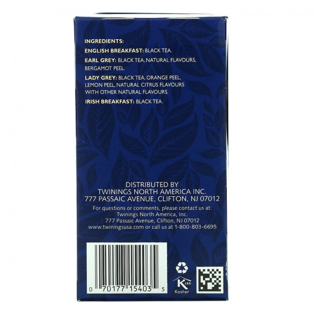 Twinings, черный чай, набор разных сортов, 20 чайных пакетиков, 40 г (1,41 унции) Twinings, черный чай, набор разных сортов, 20 чайных пакетиков, 40 г (1,41 унции)