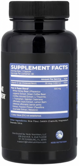 Nobi Nutrition, Премиум средство для сжигания жира в ночное время, 60 капсул Nobi Nutrition, Премиум средство для сжигания жира в ночное время, 60 капсул