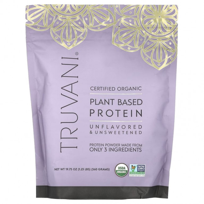 Truvani, Растительный протеин, без добавок, 560 г (1,23 фунта) (Товар снят с продажи)