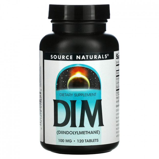Source Naturals, DIM (дииндолилметан), 100 мг, 120 таблеток Source Naturals, DIM (дииндолилметан), 100 мг, 120 таблеток