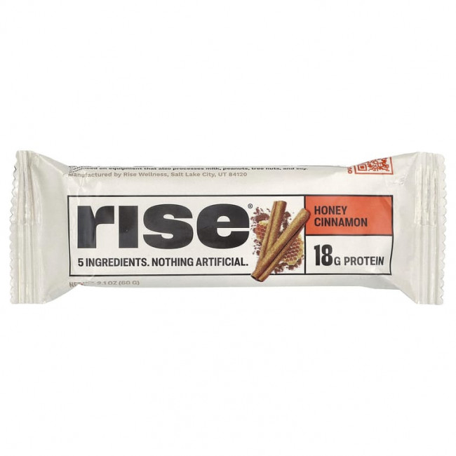 Rise Bar, протеиновый батончик, мед и корица, 60 г (2,1 унции) (Товар снят с продажи) Rise Bar, протеиновый батончик, мед и корица, 60 г (2,1 унции) (Товар снят с продажи)