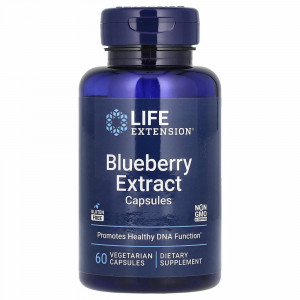 Life Extension, экстракт голубики в капсулах, 60 вегетарианских капсул