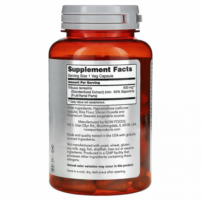 NOW Foods, Tribulus, 500 мг, 100 капсул NOW Foods, Tribulus, 500 мг, 100 капсул