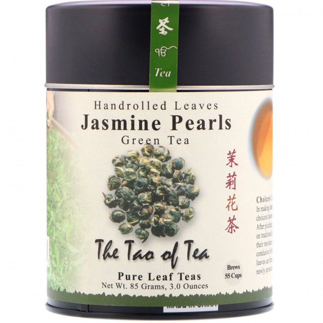The Tao of Tea, свернутые вручную листья зеленого чая, жасминовый жемчуг, 85 г(3 унции)