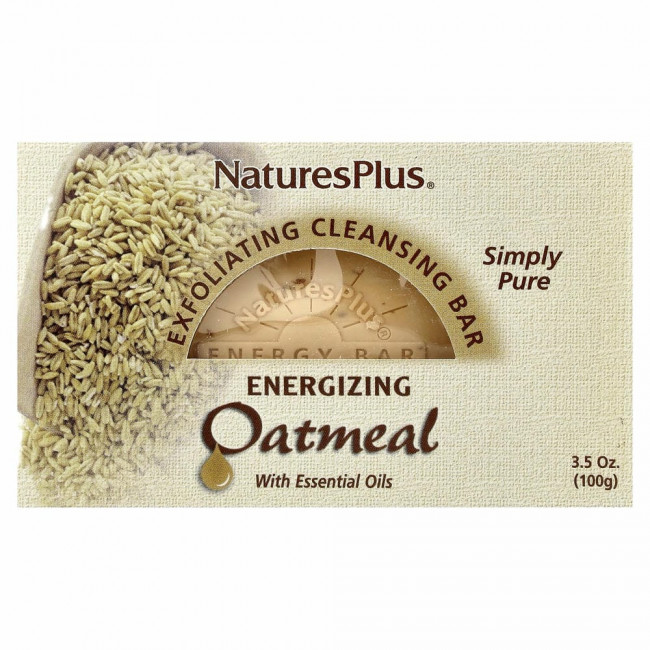 NaturesPlus, Очищающий пилинг бар из овсянки 3.5 унций. (100 г)