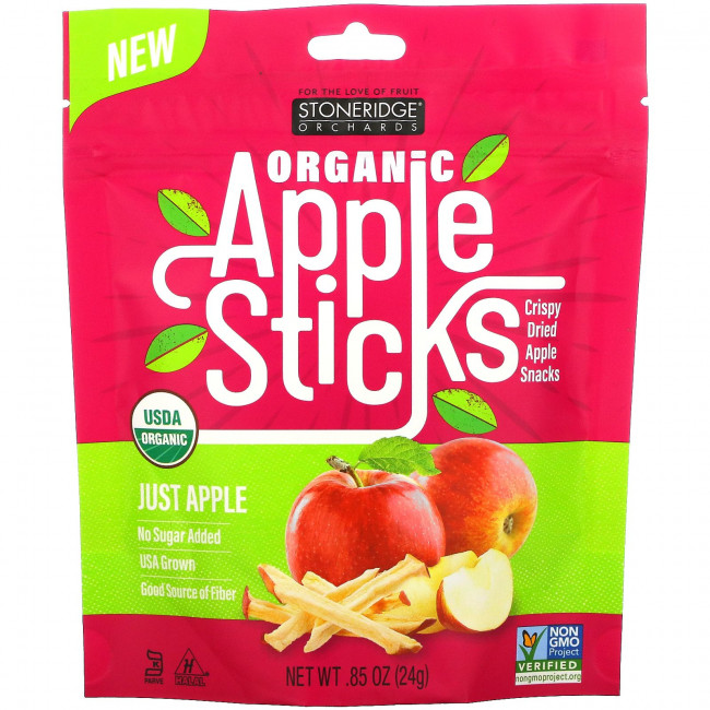 Stoneridge Orchards, Органические яблочные палочки, 24 г (0,85 унции)