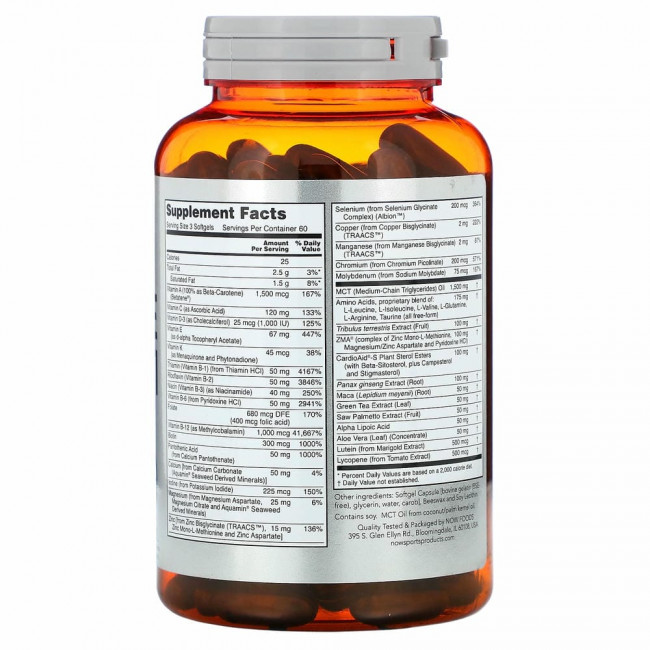 NOW Foods, Sports, Men's Active Sports Multi, комплекс витаминов для мужчин, 180 капсул NOW Foods, Sports, Men's Active Sports Multi, комплекс витаминов для мужчин, 180 капсул
