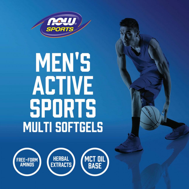 NOW Foods, Sports, Men's Active Sports Multi, комплекс витаминов для мужчин, 180 капсул NOW Foods, Sports, Men's Active Sports Multi, комплекс витаминов для мужчин, 180 капсул