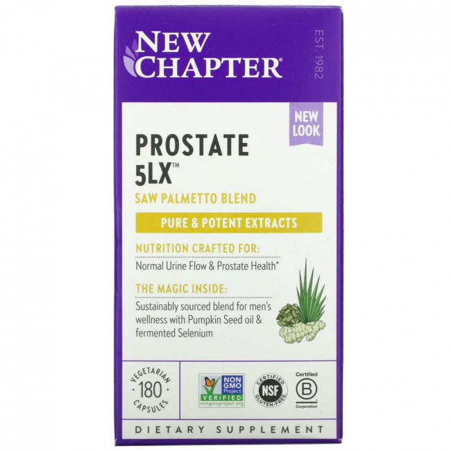 New Chapter, Prostate 5LX, 180 вегетарианских капсул New Chapter, Prostate 5LX, 180 вегетарианских капсул