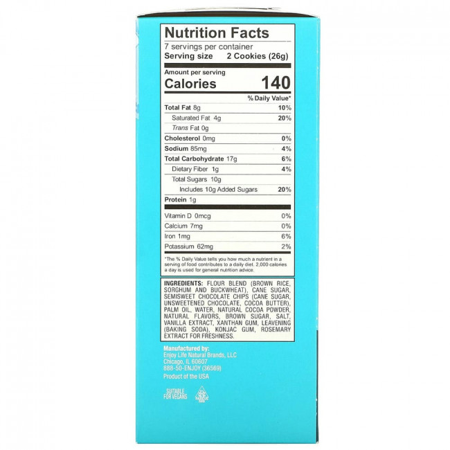 Enjoy Life Foods, Crunchy Cookies, двойной шоколад, 179 г (6,3 унции) Enjoy Life Foods, Crunchy Cookies, двойной шоколад, 179 г (6,3 унции)