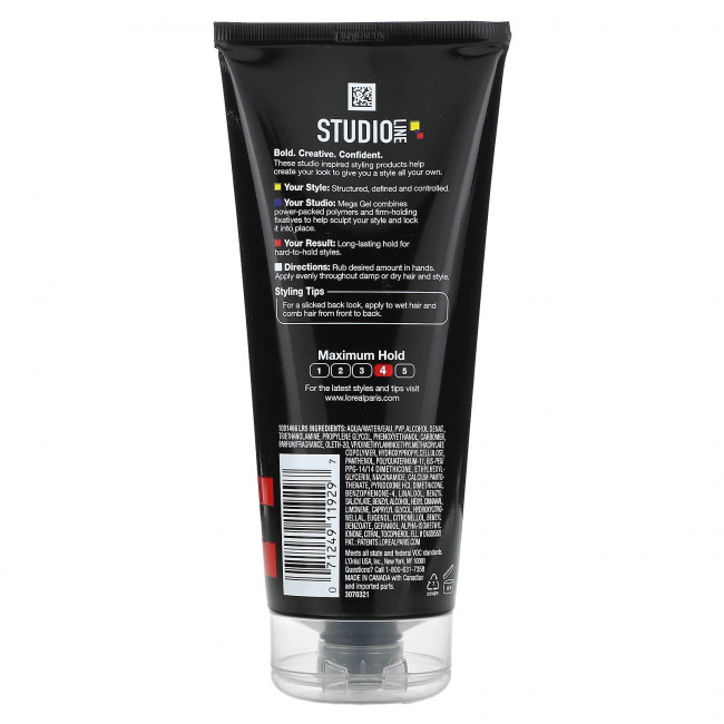 L'Oréal, Studio Line Mega Gel, Max Hold, High Shine, 200 мл (6,8 жидк. Унции)