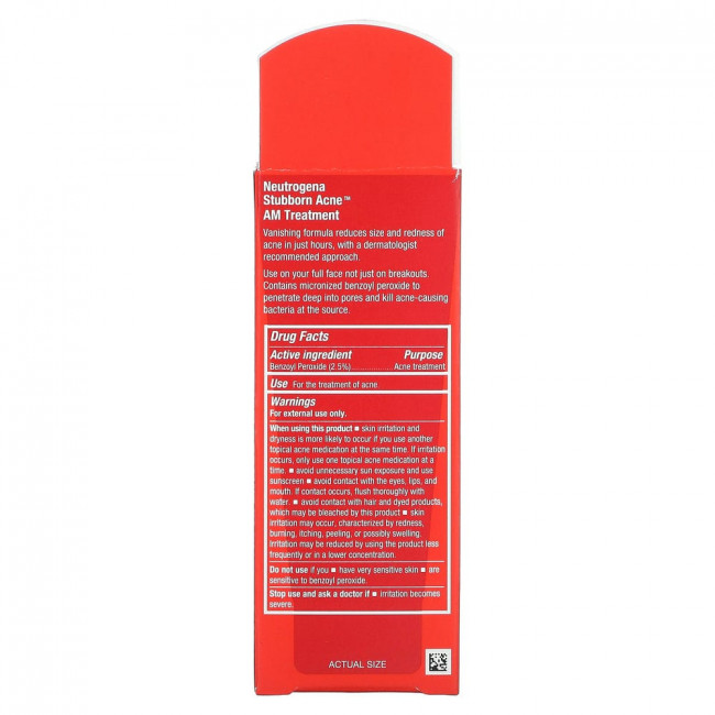Neutrogena, средство для лечения стойких акне, для утреннего применения, 56 г (2 унции)