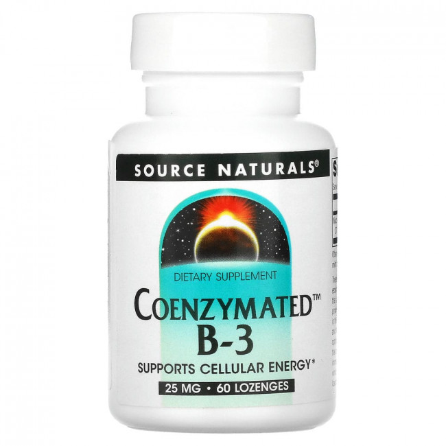 Source Naturals, Coenzymated B-3, 25 mg, 60 Lozenges
