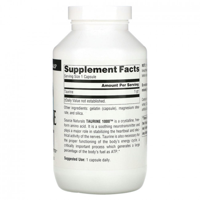 Source Naturals, Таурин, 1000 мг, 240 капсул