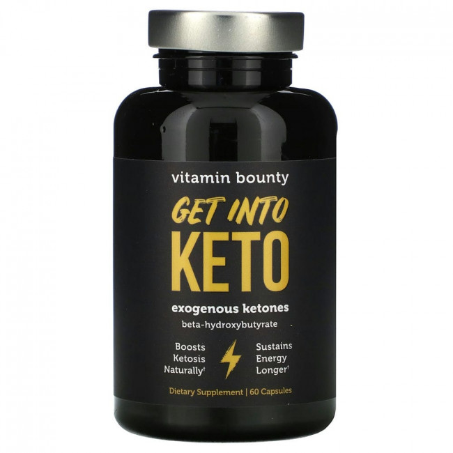Vitamin Bounty, Get Into Keto, экзогенные кетоны, 60 капсул