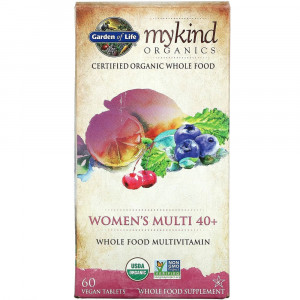 Garden of Life, MyKind Organics, мультивитамины для женщин старше 40 лет, 60 веганских таблеток Garden of Life, MyKind Organics, мультивитамины для женщин старше 40 лет, 60 веганских таблеток