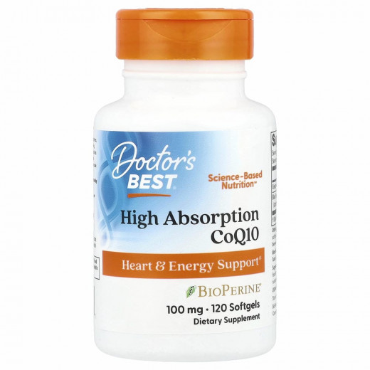 Doctor's Best, коэнзим Q10 с высокой степенью всасывания с BioPerine, 100 мг, 120 капсул &mdash; 