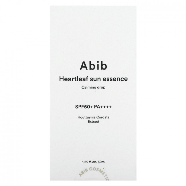 Abib, Heartleaf Sun Essence, SPF 50+ PA ++++, 50 мл (1,69 жидк. Унции)