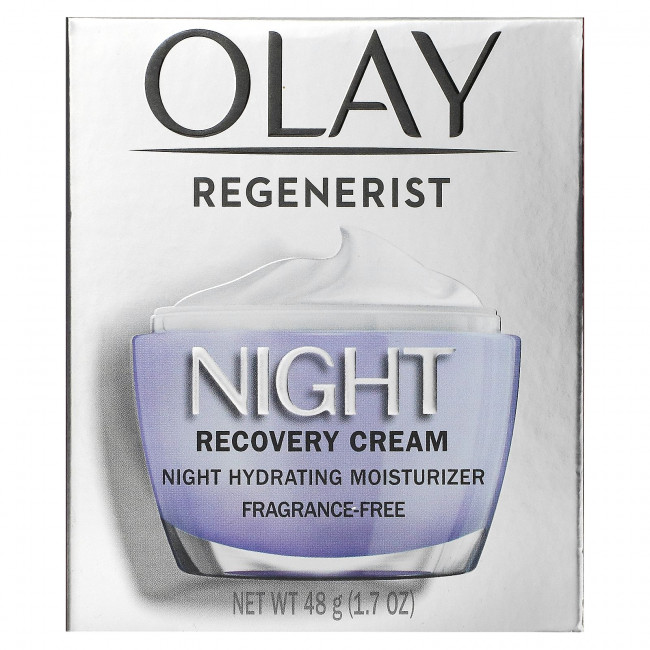 Olay, Regenerist, ночной восстанавливающий крем, без отдушек, 48 г (1,7 унции)